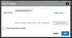 Add Host to Group - Expanded Add to Group Window